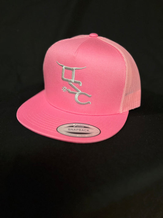 Classic OSC Flat bill Trucker Hat Pink